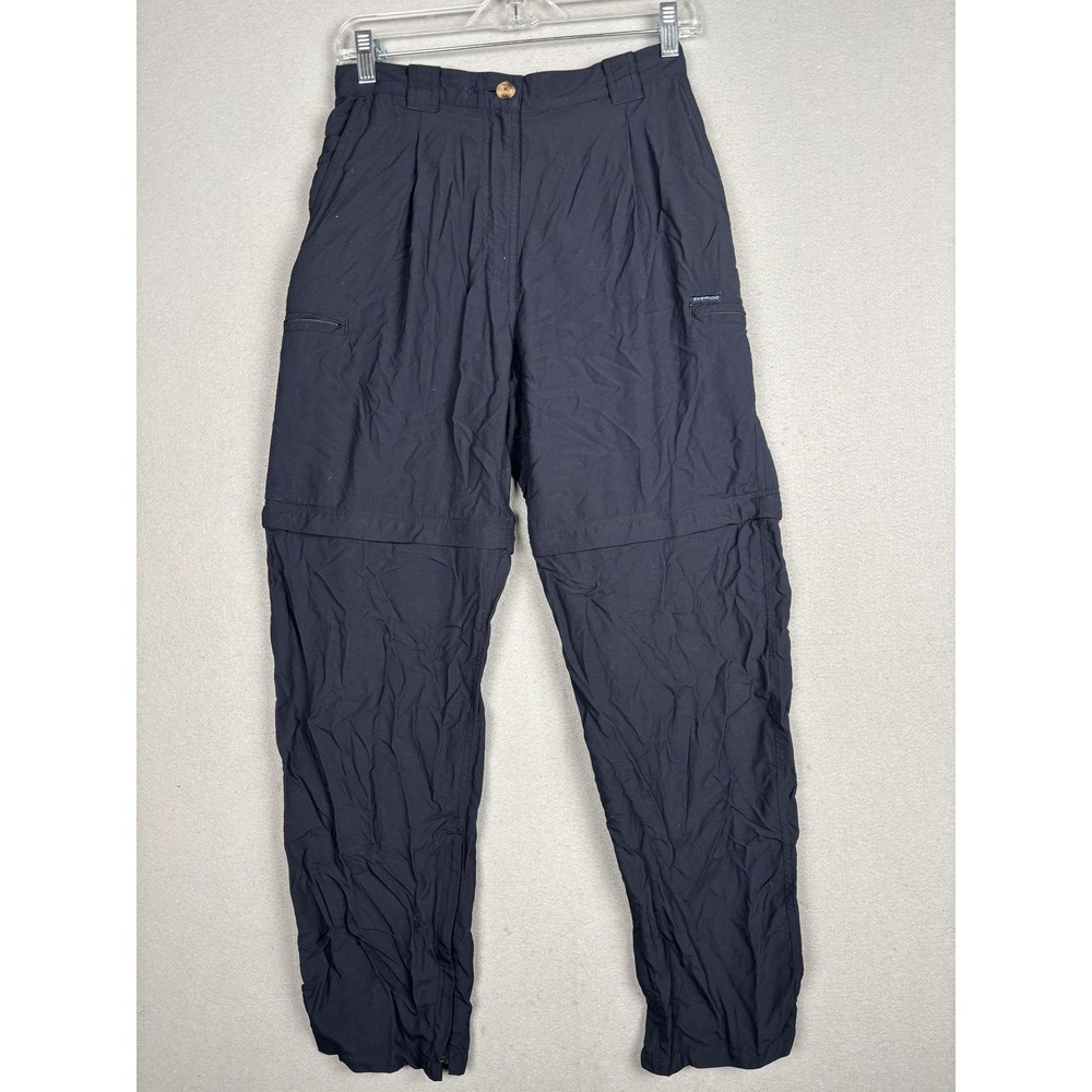 ExOfficio Convertible Pants Womens 10 Navy Blue Nylon Hiking Zip Off Quick Dry